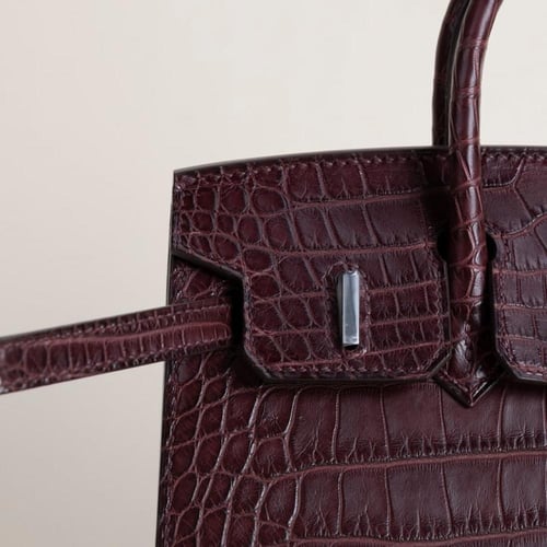 . Birkin 20cm Matte Alligator leather, 41 Havane