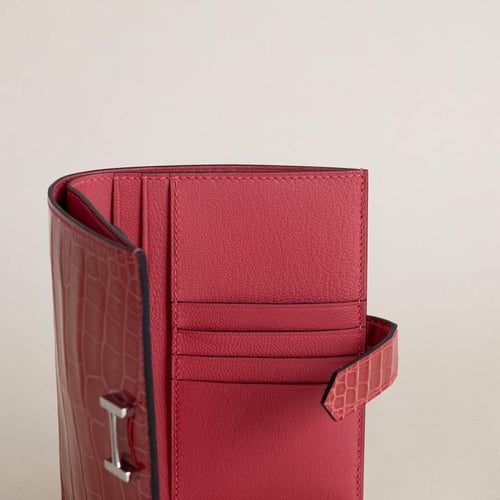 Bearn Shiny Alligator crocodile leather, E5 Rose T...
