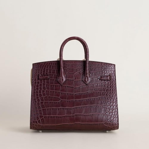 . Birkin 20cm Matte Alligator leather, 41 Havane