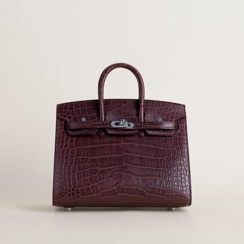 . Birkin 20cm Matte Alligator leather, 41 Havane