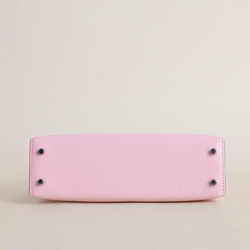 Kelly mini 19cm Chevre leather, 3Q Rose sakura .