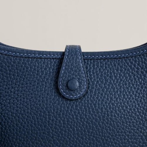 Evelyne mini 18cm Clemence leather, 7P Blue Press...