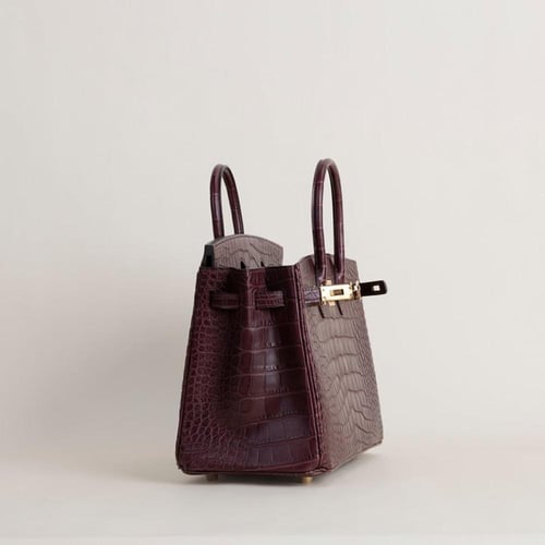 . Birkin 25cm Matte Alligator leather, 41 Havane