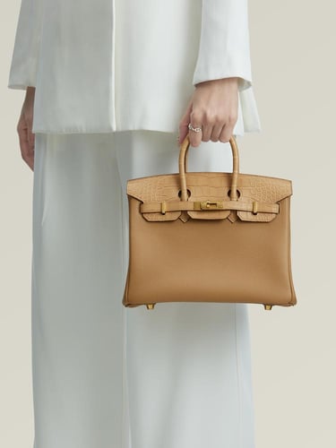 . birkin 25cm The fog-faced alligator/togo leather...