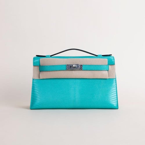 . Kelly pochette 22cm Lizard leather