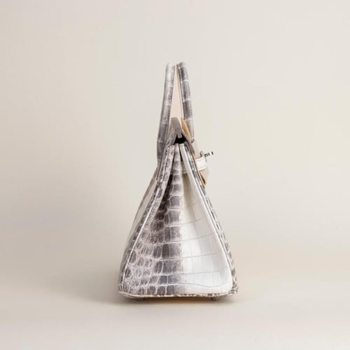 . birkin 25cm crocodile Himalaya leather, special...