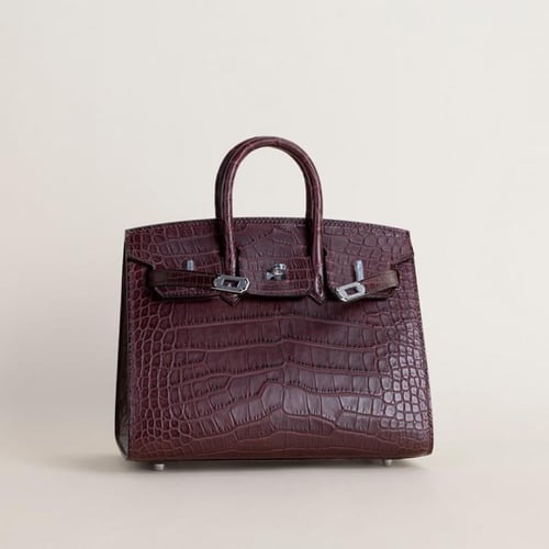 . Birkin 20cm Matte Alligator leather, 41 Havane