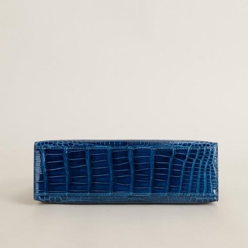 Kelly pochette Shiny Porosus Crocodile leather, 08...