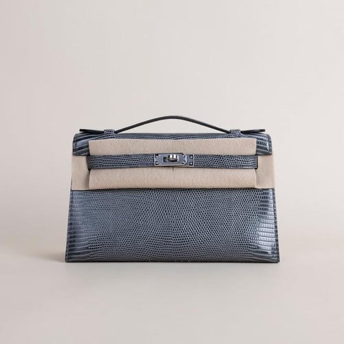 . Kelly pochette 22cm Lizard leather