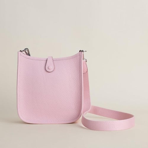 Evelyne mini 18cm Clemence leather, 3Q Rose sakura...