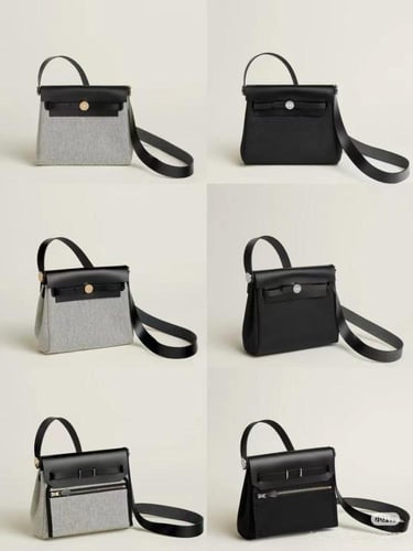 . herbag mini 20cm canvas leather