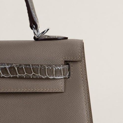 Kelly 25cm Touch Epsom /Niloticus crocodile leathe...