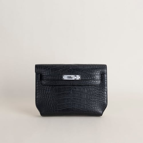 Kelly Depeches 25cm Matt crocodile leather .