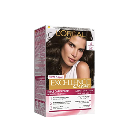كريم اكسلانس من لوريال باريس - 3 بني غامق