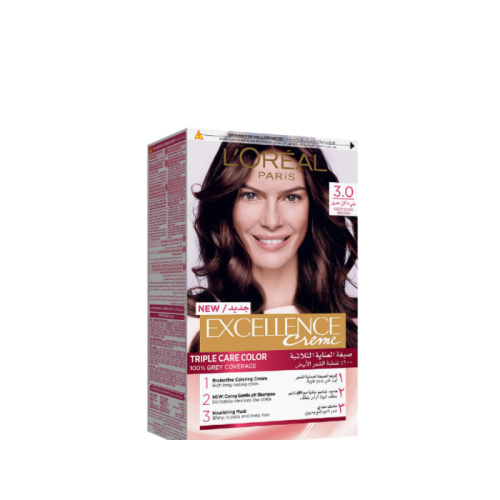 لوريال باريس إكسلانس كريم صبغة شعر العناية الثلاثي...