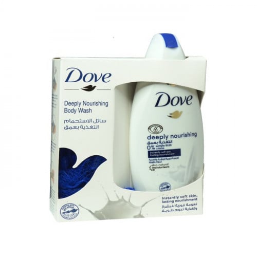 دوف غسول استحمام التغذية بعمق 250 مل مع ليفه