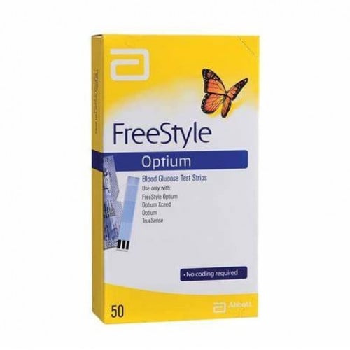شرائط تحليل سكر اوبتيوم 50 شريط Freestyle Optium