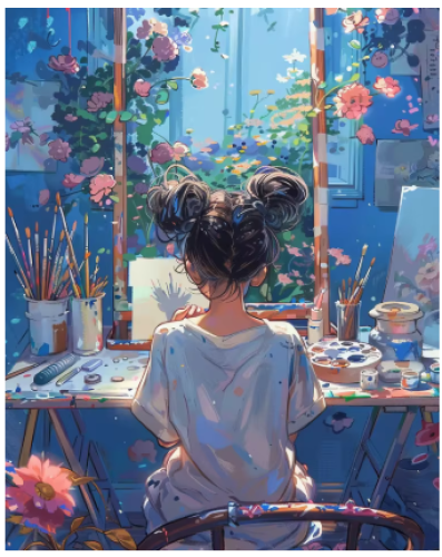 لوحة تلوين مرقمة | Peony Garden
