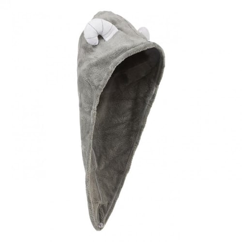 منشفة تجفيف الشعر - رمادي
