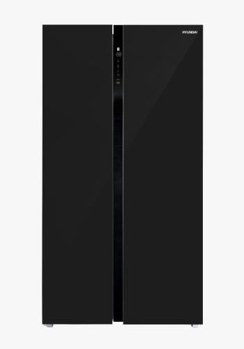 ثلاجة دولابي هيونداي اسود بابين 488 لتر