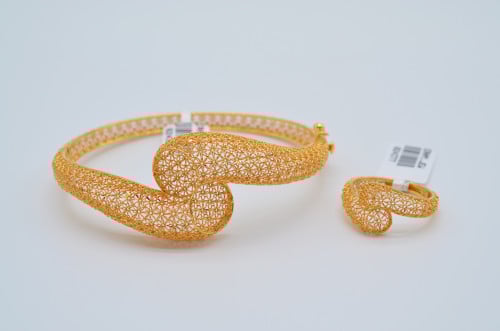 طقم سوارة وخاتم ذهب