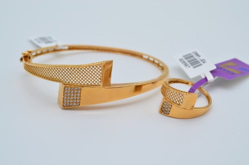 طقم سوارة وخاتم ذهب