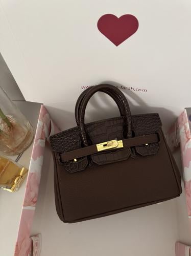 Birkin coffee 20 cm Gold