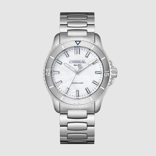 ساعة رجالية كارديال 254128 أبيض
