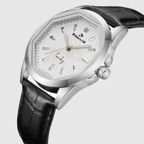 ساعة رجالية جلد بوس كلوب 256002