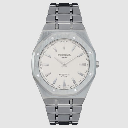 ساعة رجالية فضي كارديال 244037