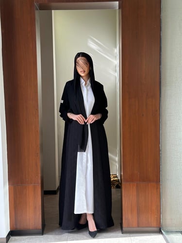 عباية جاكار مع تدخيله كريب كلوش