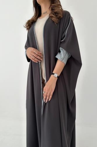 عباية كريب اكمام لنن قصة فراشة