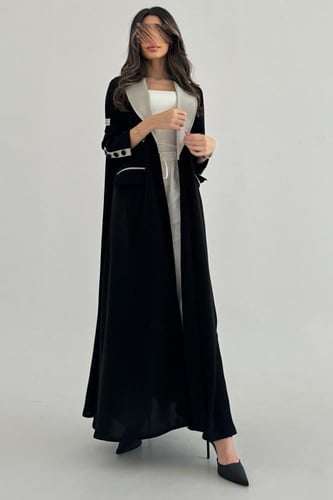 عباية بياقة رسمية وجيوب قصة نص كلوش