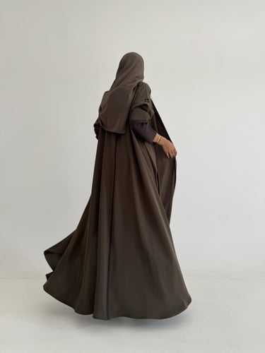 عباية قماش كريب قصة نص كلوش