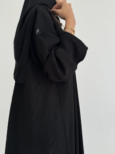 عبايه كريب مع جاكار قصه نص كلوش