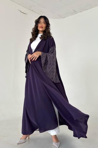 كريب صيفي واكمام كلوش جاكار ياباني