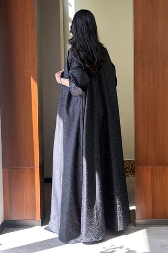 عباية قطن جاكار كلوش أكمام بفتحة