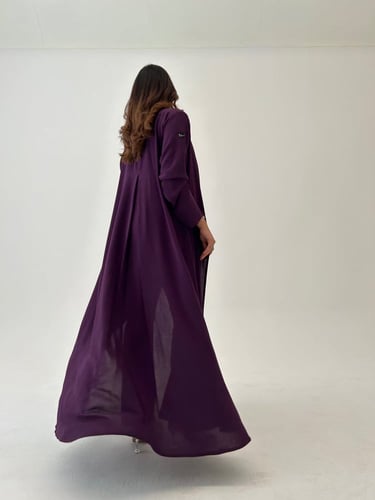 عباية كريب ليلكي نص كلوش