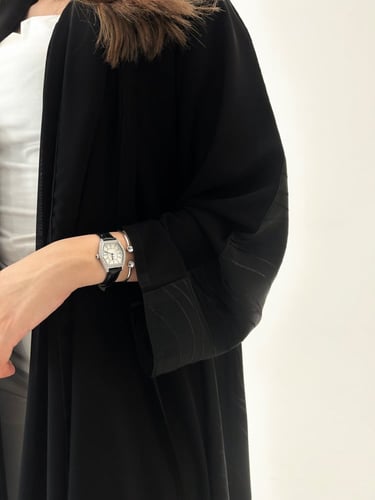 عباية كلوش كريب مع تفتة