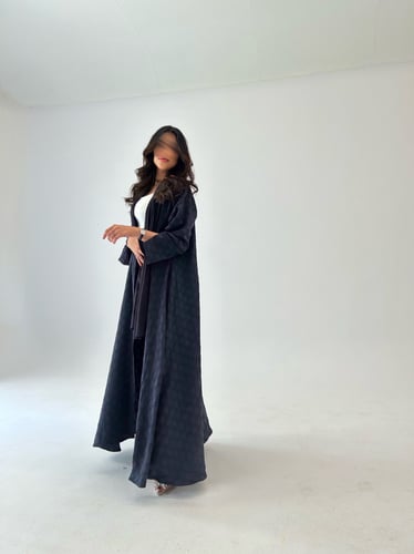 عباية جاكار نص كلوش فتحة كم