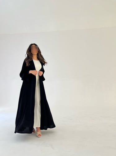 عباية كريب ملكي مع جاكار قصة جاكيت رسمي