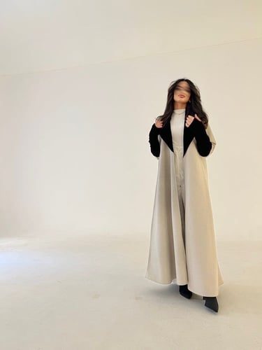 جوخ مع مخمل كوري ربع كلوش