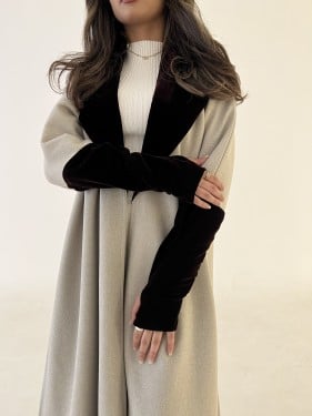 جوخ مع مخمل كوري ربع كلوش