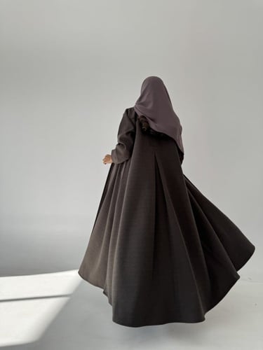 عباية صوف إنجليزي مع ياقة