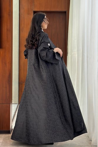 عباية قطن جاكار كلوش أكمام بفتحة