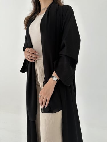 عباية كريب مع اكمام زري