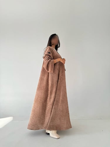 عباية صوف قصة ربع كلوش