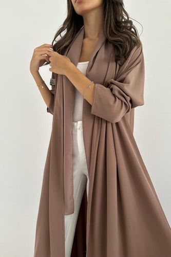 عبايه نص كلوش كريب صيفي