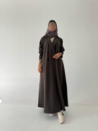 عباية صوف إنجليزي مع ياقة