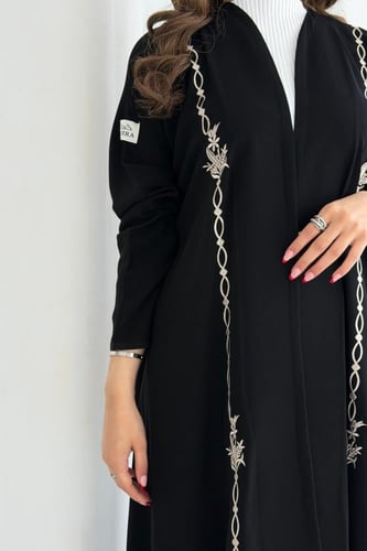 عباية ملكي كريب قصة ربع كلوش